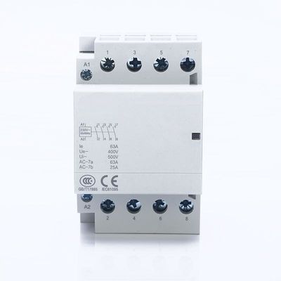 Operação automática 4P 63A 4NO 220V/230V do contator modular da C.A. do agregado familiar do trilho do ruído