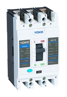 qualidade  AC 440V Moulded Case Circuit Breaker 3P EM63B/EM63N 415V MCCB 4 Pole 63 Amp Fábrica