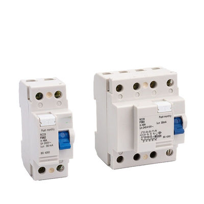 Tipo eletromagnético interruptor atual residual 4 Polo 63A 30ma RCCB