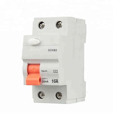C.A. atual residual DCKB 30ma 16a 2p RCCB 4 Polos de Mini Circuit Breaker Type