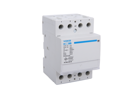 Contator CA de baixa tensão doméstico 40A 63A 1P/2P/3P/4 polos 25A para uso doméstico
