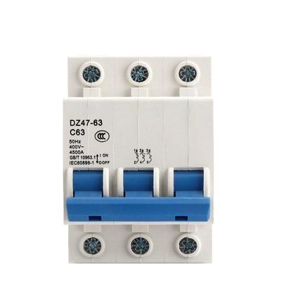 C45 tipo interruptor curto 10a 20a 40amp da proteção do interruptor do agregado familiar de 3P