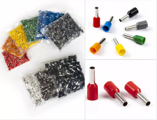 O bronze de cobre E1018 isolou pre o conector terminal de friso do fio Calibre de diâmetro de fios 18 da virola